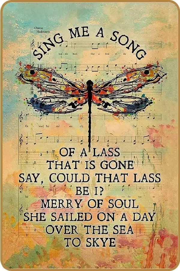 Sing Me a Song of a Lass Outlander Wall Decor Sign Outlander Merchandise Scottish Outlander Gifts for Women sign