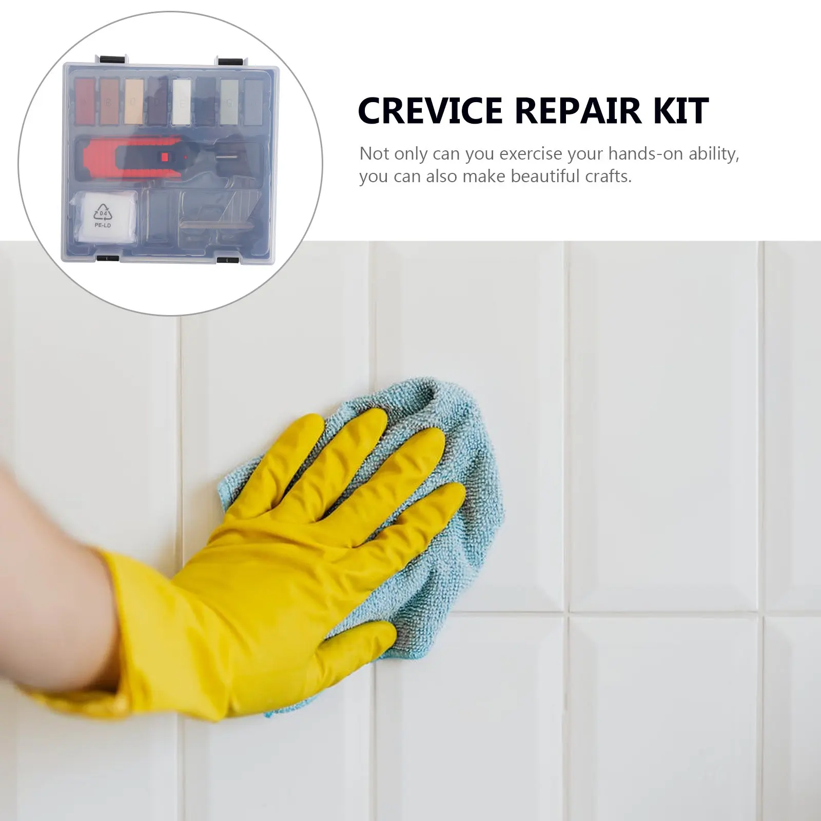 1Set Tile Repair Kit 8 Color Wax Blocks All-in-One Portable Crevice Repair Tool for Ceramic Floor Wall Surface Restoration