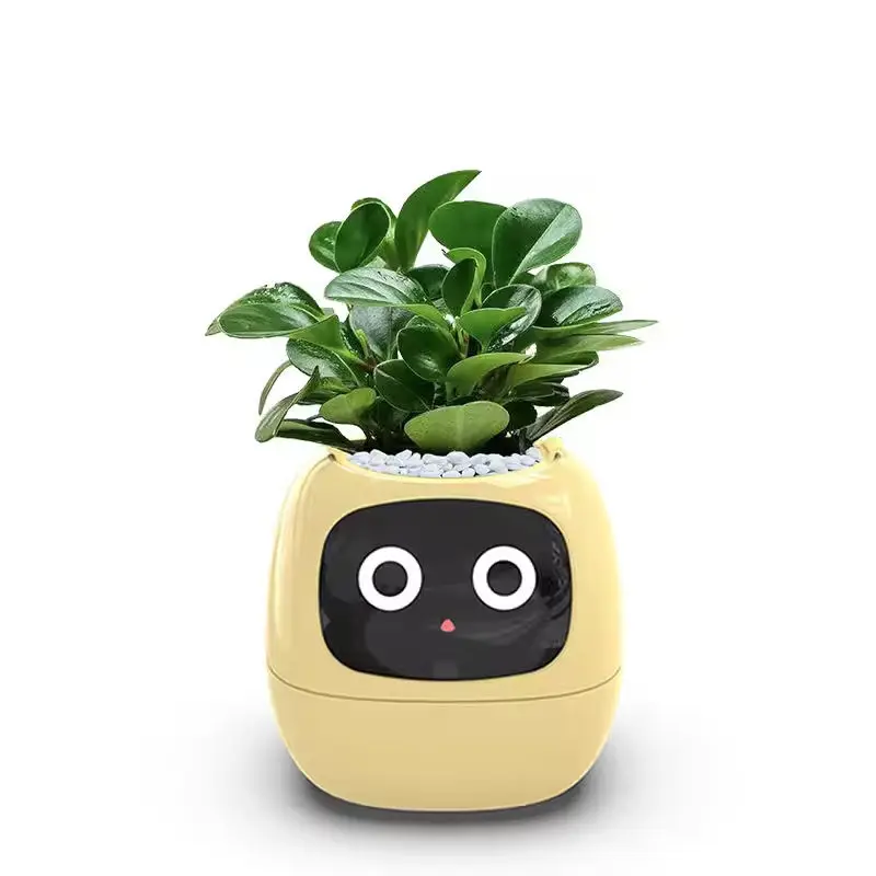 

2025 New Robot Guidance on Plant Care Adorable Plant Companion with Rich Gesture Interaction and Emojisb Smart Pet Planter