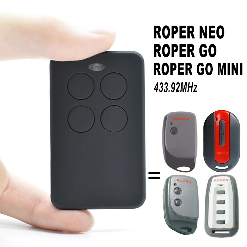 ROPER NEO GO Garage Door Remote Control 433.92MHz Roper GO MINI Gate Opener Command Transmitter