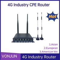 Enrutador 4G LTE CPE Industria 300Mbps Tarjeta Sim 4 Antena externa retirada Punto de acceso 4LAN+WAN