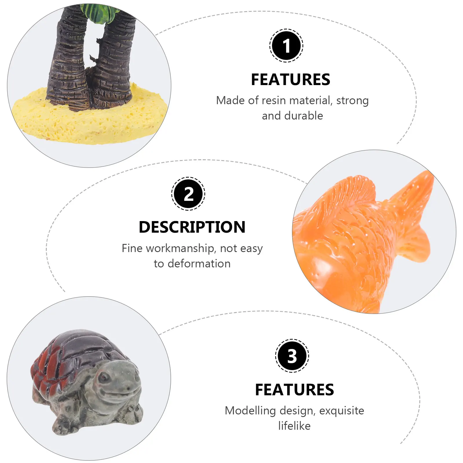40 Pcs Resin Crafts Realistic Simulation Fish Tank Aquarium Decor Ocean naments Garden Accessories Pet Supplies Mini Decorations