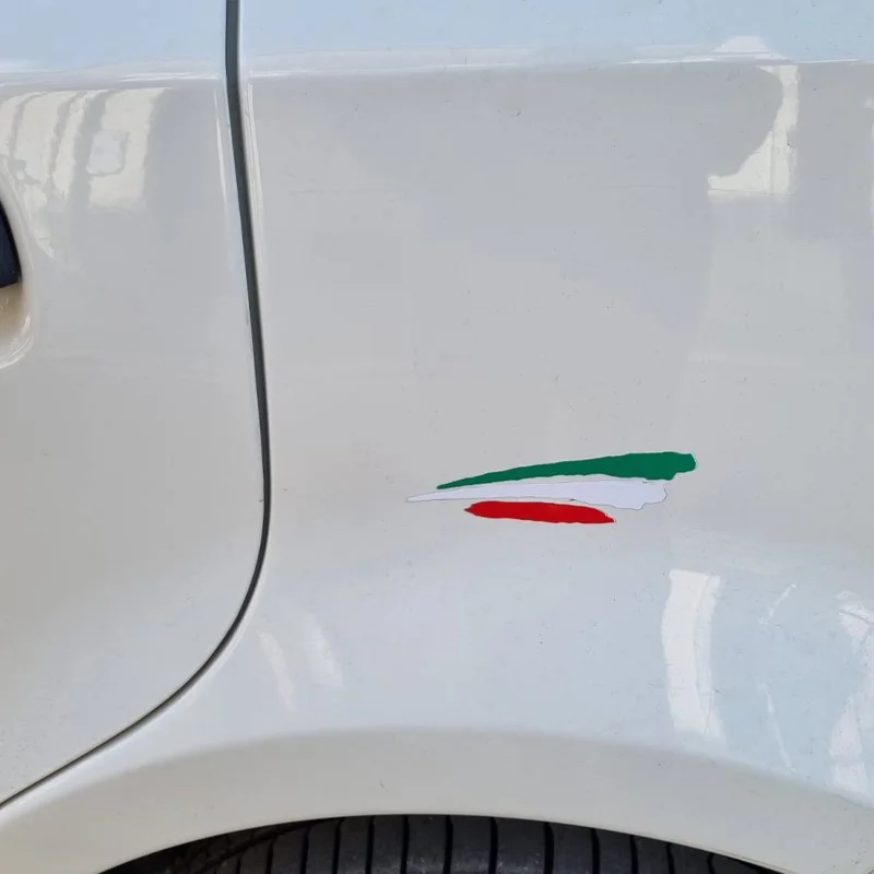 Red White Green Italian Flag Decal, Waterproof Self-adhesive Vinyl Sticker, Fashion Exterior Accessory for Car Motorbike Decor - view 4