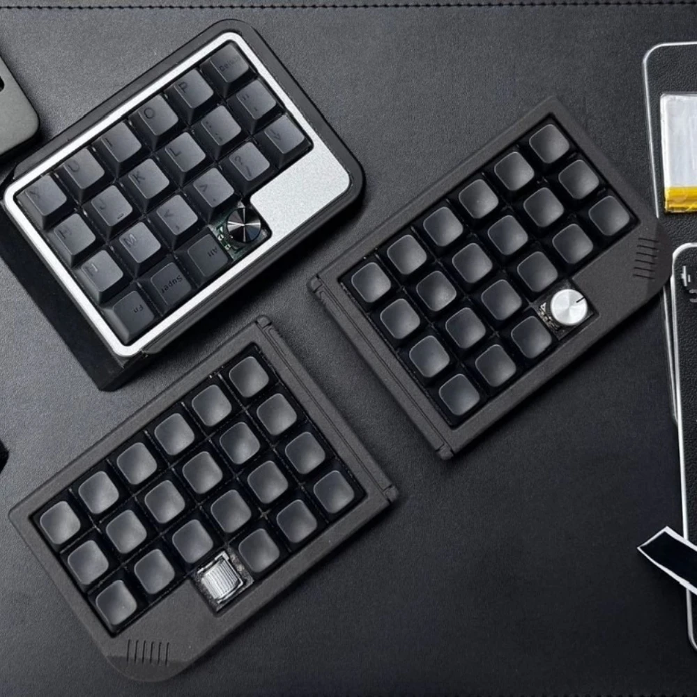 

Planck Bluetooth Wireless Split Keyboard Kit Customized RGB Hot Swap Ergonomics Dual-mode Split Keyboard ZMK Mechanical Keyboard