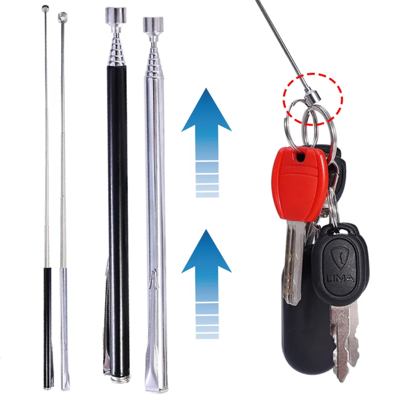 

Telescopic Magnetic Pen Picker Extension Pickup Retractable 65cm Stick Nut Bolt Strong Magnetic Pen Car Repair Hand Tools