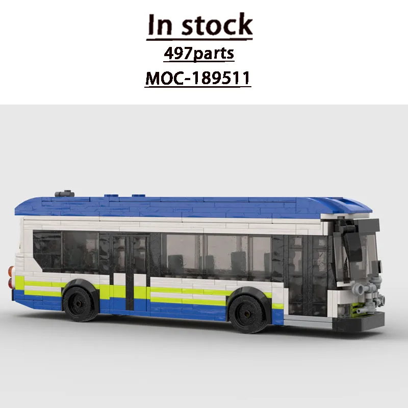 

MOC-189511 Urban Road Traffic Bus Building Block Model 497 Parts MOC Creative Boys Children Birthday Christmas Toys Gift