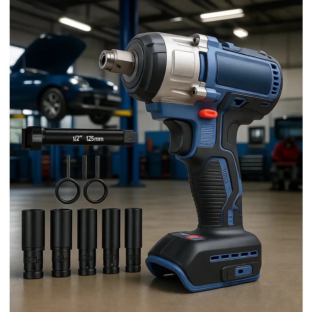 

Высокомоментный бесщеточный аккумуляторный ударный гайковерт 369 фунт-фут, 2 скорости, для автомобилей, грузовиков, заржавевших болтов (аккумулятор в комплект не входит)