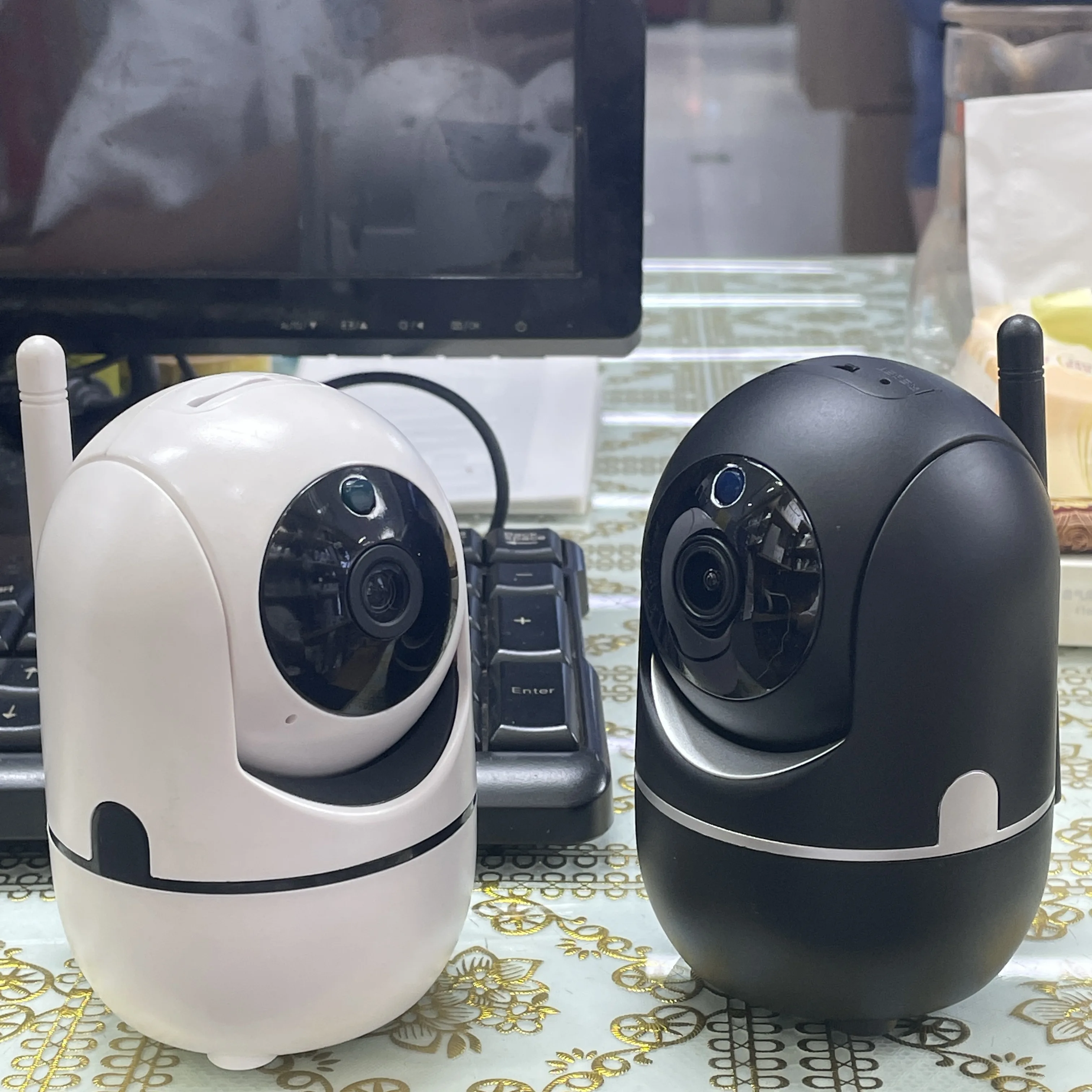 2MP 1080P 390Eyes 360Degree Wireless PTZ IP Camera AI Humanoid Auto Tracking Home Security CCTV Baby  Monitor