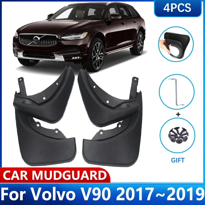 

4pcs Car MudFlaps For Volvo V90 Accessories 2017 2018 2019 Front Rear Wheel Mud Flaps Fender Mud Guards Splash Protect Mudguards