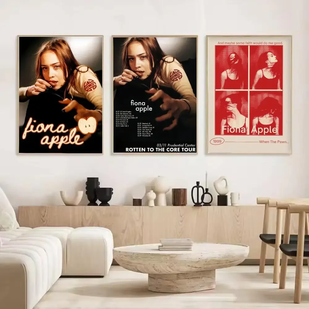 Singer Fiona Apple Painting Calligraphy Stylish Canvas Poster Wall Art for Living Room Bedroom Cafe Office Decor Gift