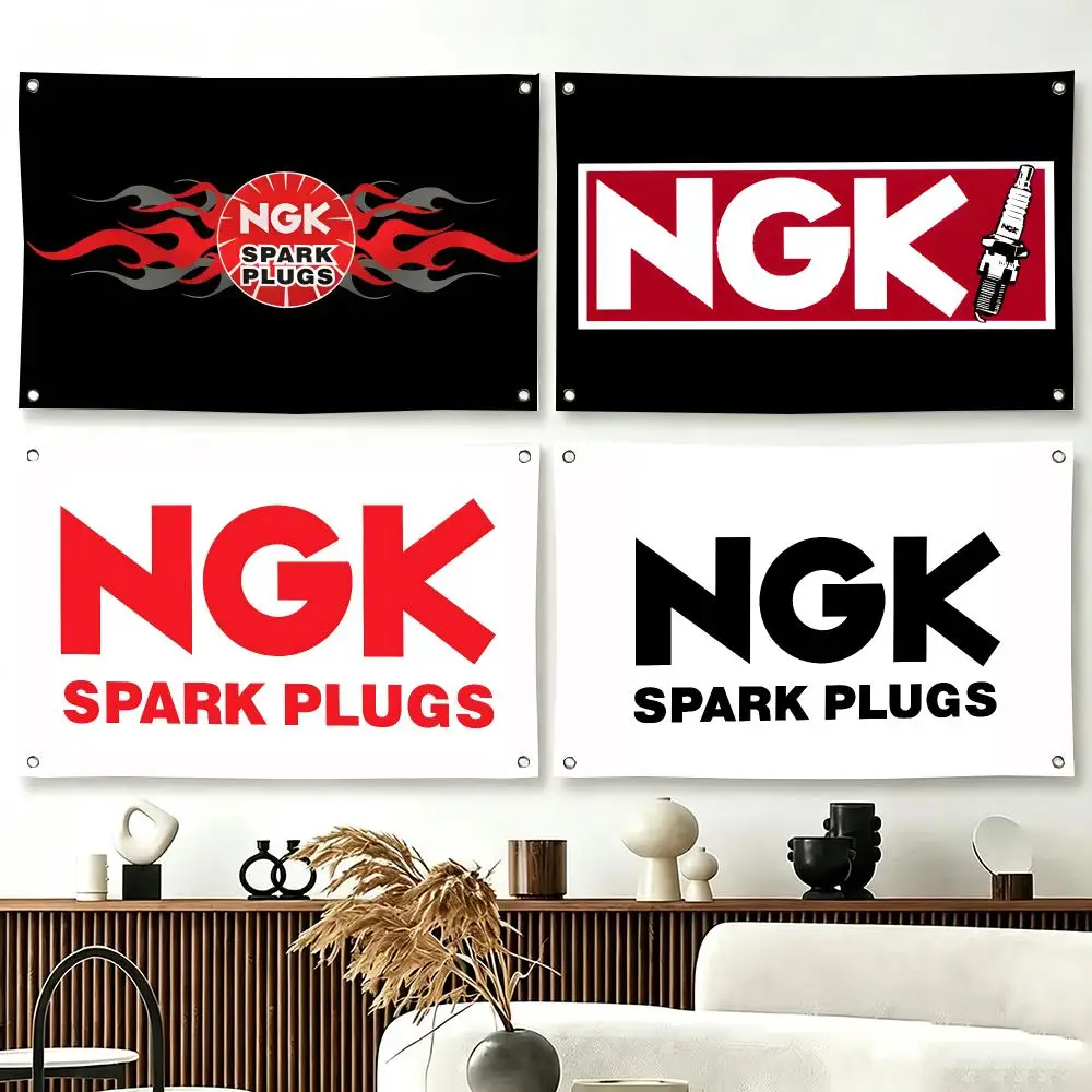 popular NGK Spark Plugs Flags  For Living Room Home Dorm Decor Wall Outdoor Camping Party Banner Gifts