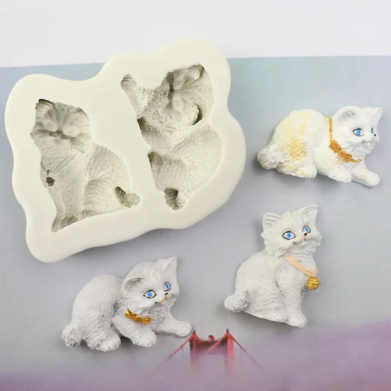 

Формы для помадки в виде кошки, декоративные формы для шоколадной помадки в виде кошки, принадлежности для выпечки кексов