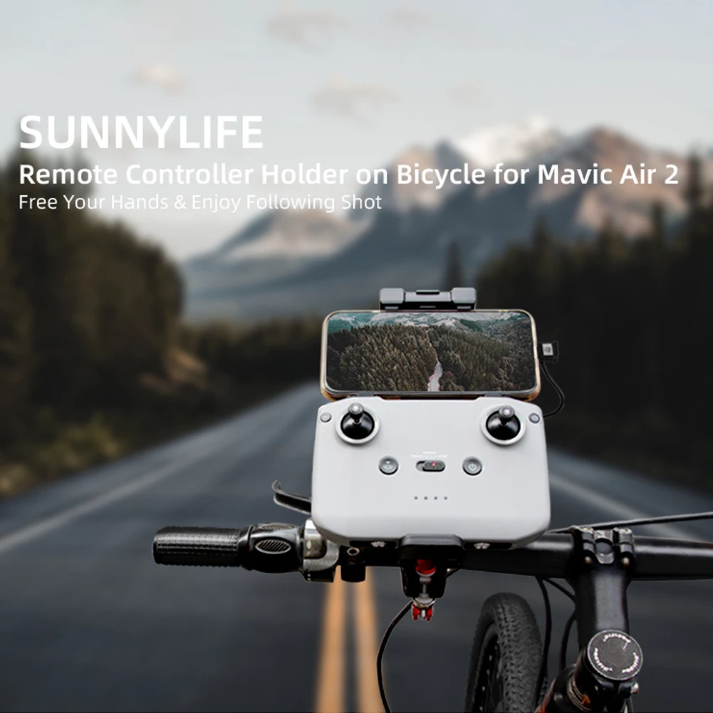 Bicycle Handlebar Clip Holder Remote Control Bike Bracket Lightweight Pack Portable Sky Supplies for DJI Mavic Air 2