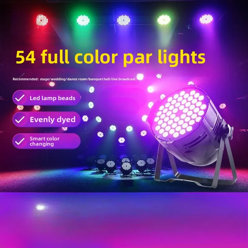 

60 Pcs Par Lights 160w Full Color Dance Studio Dyeing Lights Live Stream Led Surface Lights Stage Lighting Equipment Full Set
