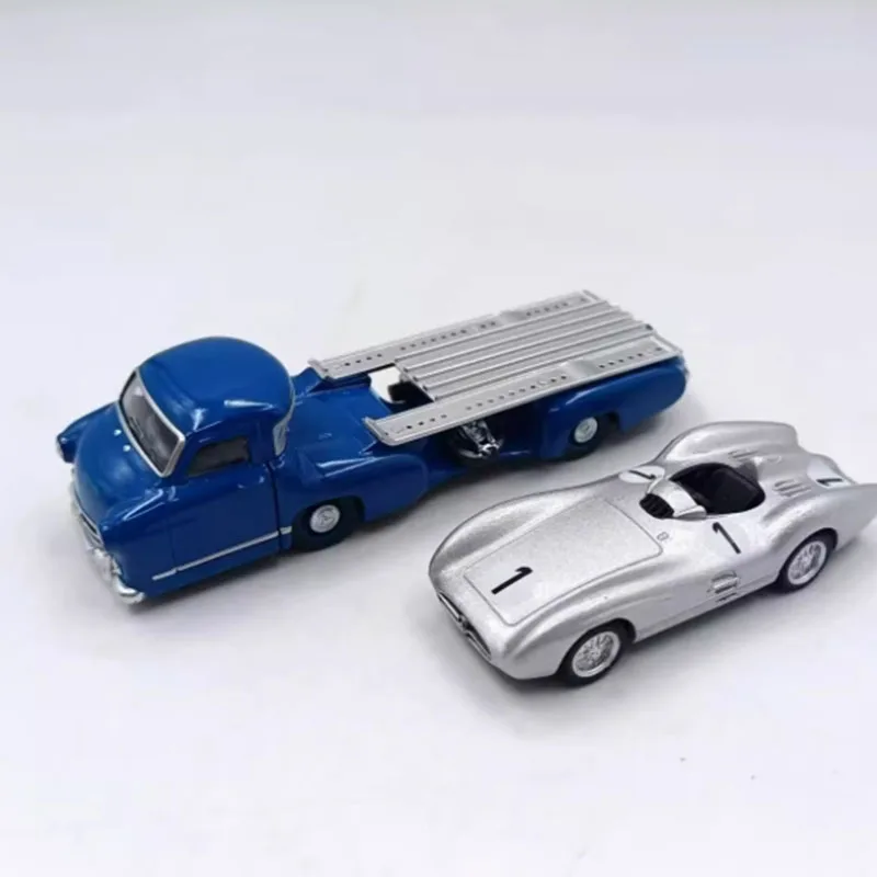 

NOREV масштаб 1:64 трейлер-транспортер синий сплав имитация модели автомобиля статическая коллекция украшенные праздничные подарки игрушки