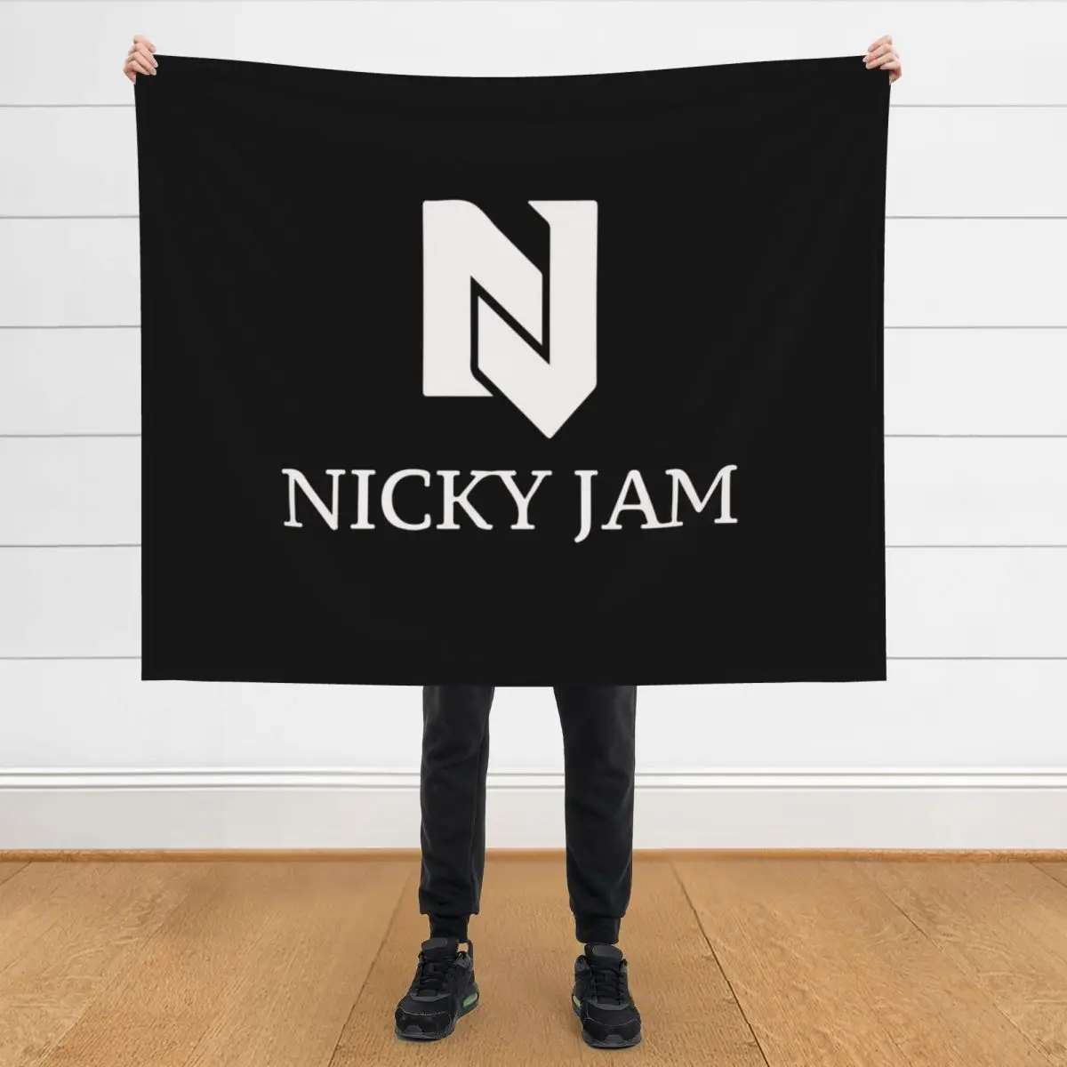 

Nicky Jam Black T-Shirt Throw Blanket Thermal Flannel Fabric for winter Sleeping Bag Blankets