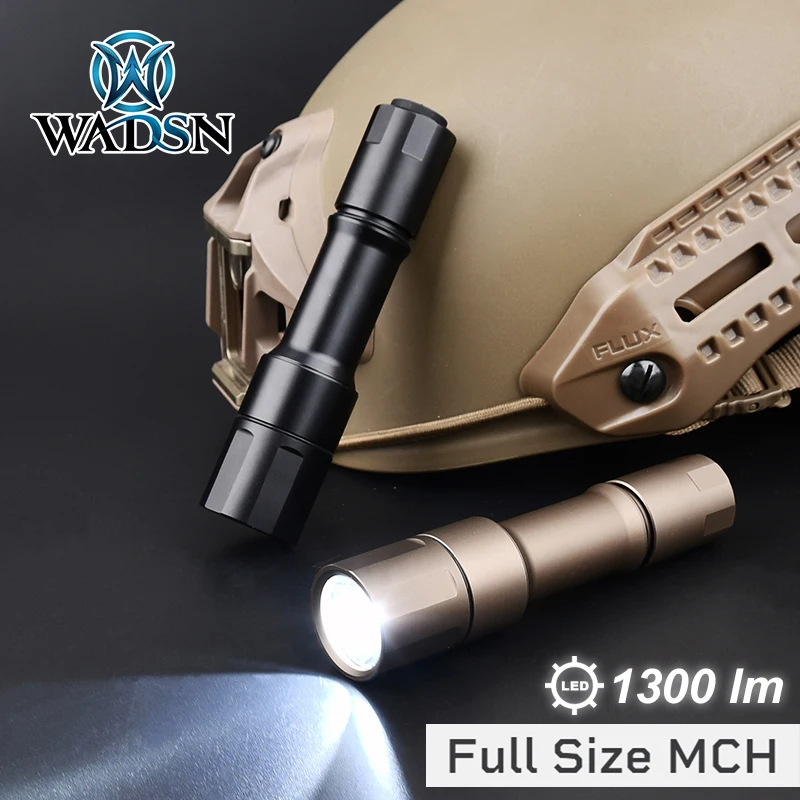 

WADSN MCH Tactic Flashlight Cloud defensive Handheld Weapon Light 1300lm Portable Torch Rechargeable Outdoor Camping Hunting