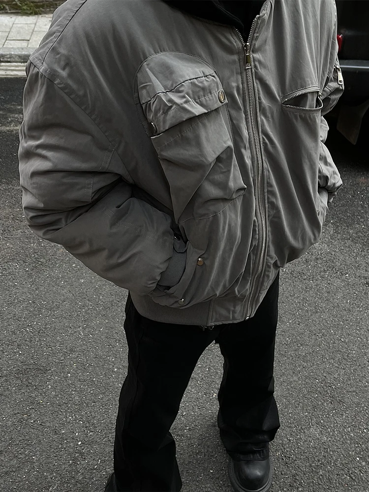 

American Sle ort Cotton Jaet Men's Winter Faion Pilot Bomber Jaet Clean Fit Long Sve Zipper Closure Color