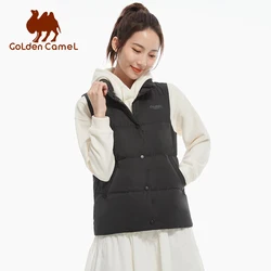 Golden Camel Winter Women's Golf Down Vest Light Portable Jacket Sports Warm Slim Versatile Windproof Jacket