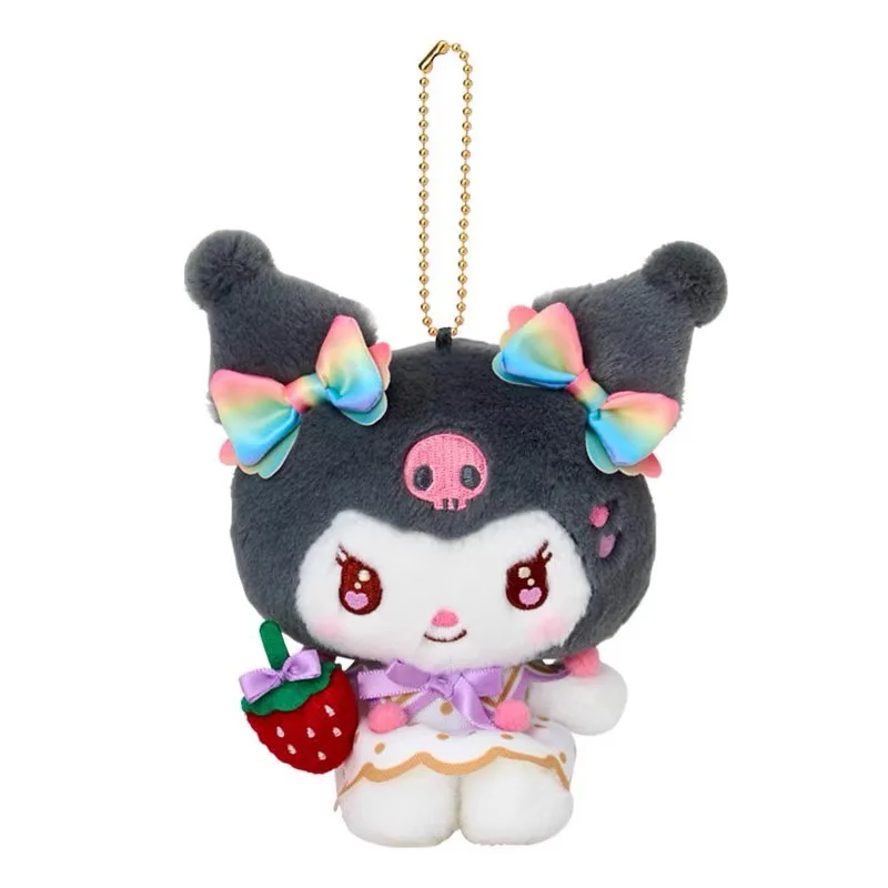 Hello Kitty Strawberry 50e verjaardag Kuromi My Melody Cartoon Kimono staande pluche rugzak hanger meisje cadeau