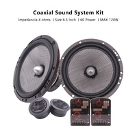 1 Set 12V Universal Car Audio Modification Kit Two Way High Quality High Power Speaker  Audio Stereo Car Front Door Speaker Kit