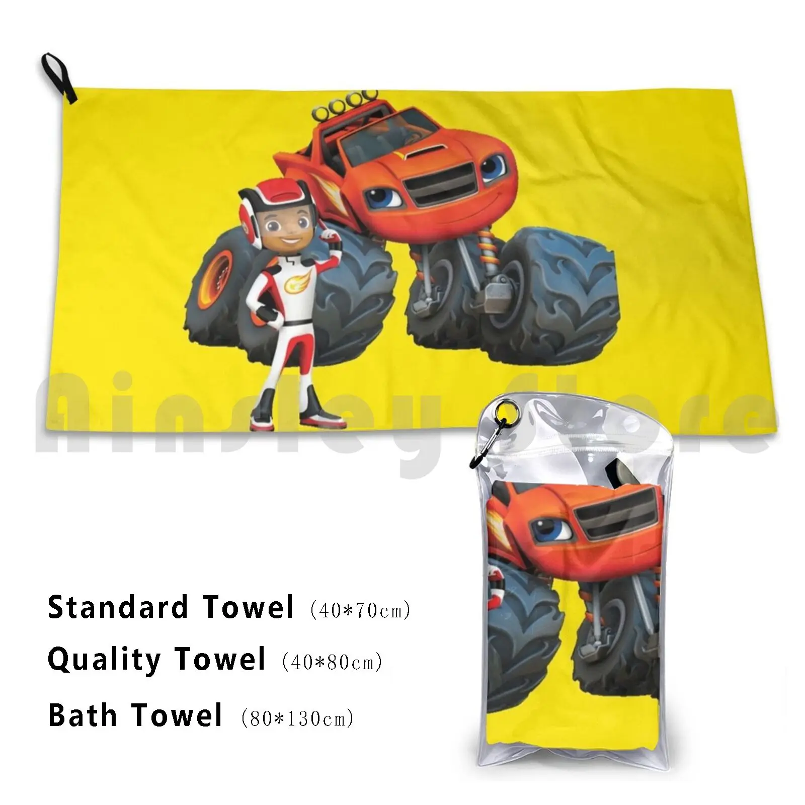 

Blaze And The Monster Machine Beach Towel Quick Dry Quality Towel Show Science Technology Engineering Mathematics Nick