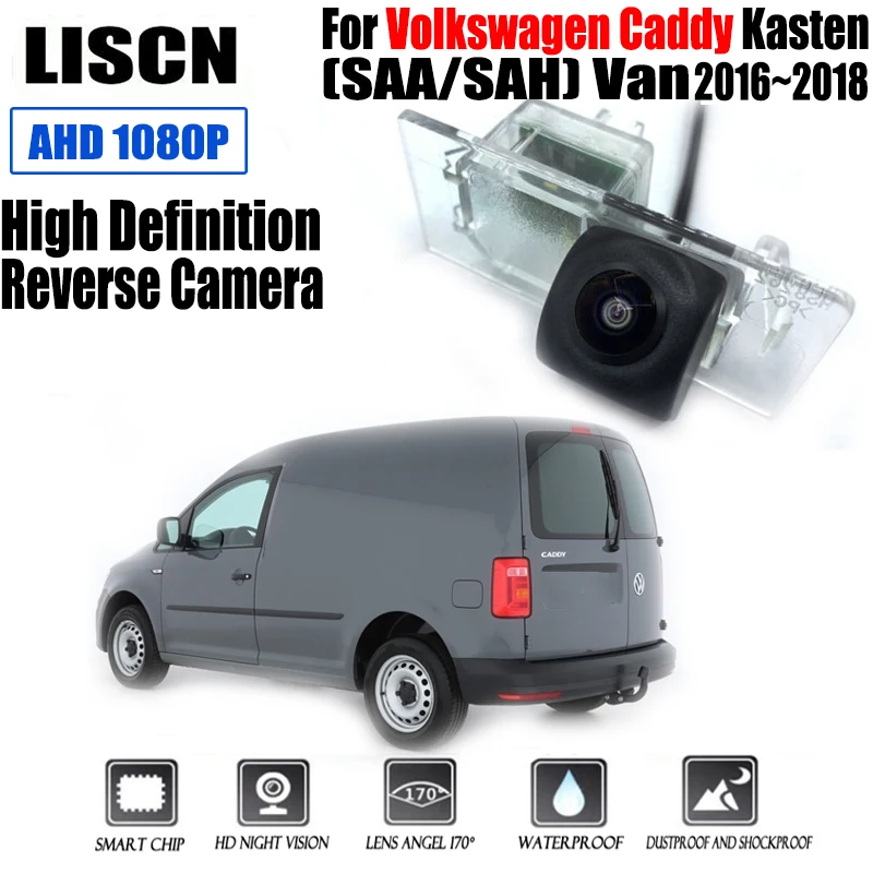 

HD Fisheye rear camera License plate Camera For Volkswagen Caddy Kasten SAA/SAH Van 2016~2018 Backup Reversing Camera