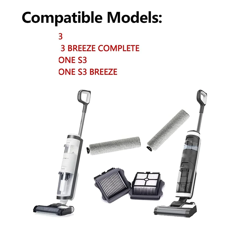 A83g-kit de acessórios para tineco floor one s3/ifloor 3, rolo de escova de filtro de vácuo para tineco floor one s3 sem fio molhado e seco