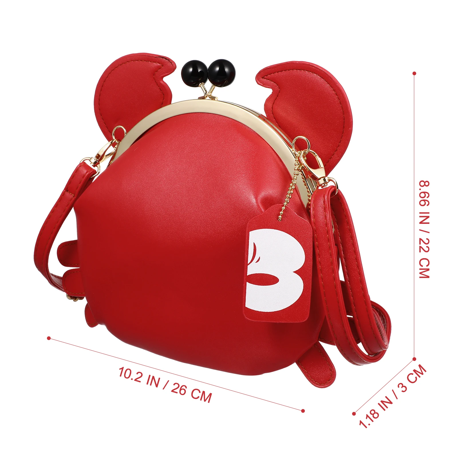 Fashion PU Crab Shaped Satchel creative Women Handbag Purse Cross Body vintage cute Shoulder Bag Women Girls birthday gifts bag