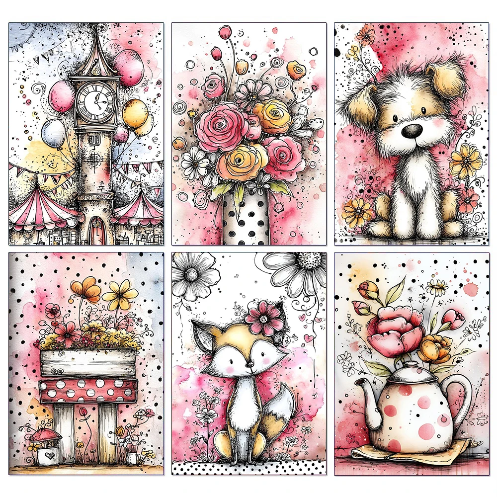 5D Diamond Painting Cartoon Girl Full Square Round Diamond Mosaic Embroidery Cross Stitch Kit DIY  Home Decor Arts and Crafts