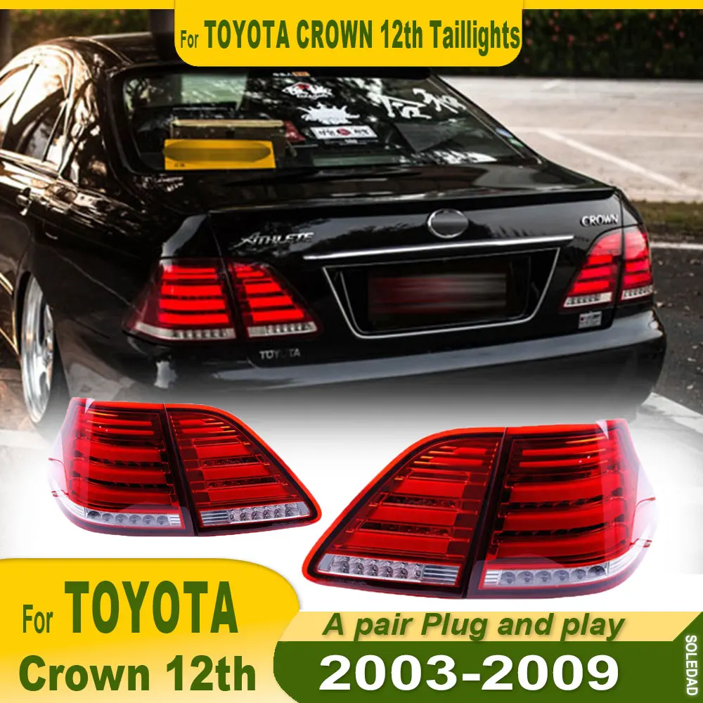 

Car Lights For Toyota Crown Taillight 2003 2004 2005 2006-2009 Auto LED Projector Lens Dynamic DRL Signal Rear Lamp Accessories
