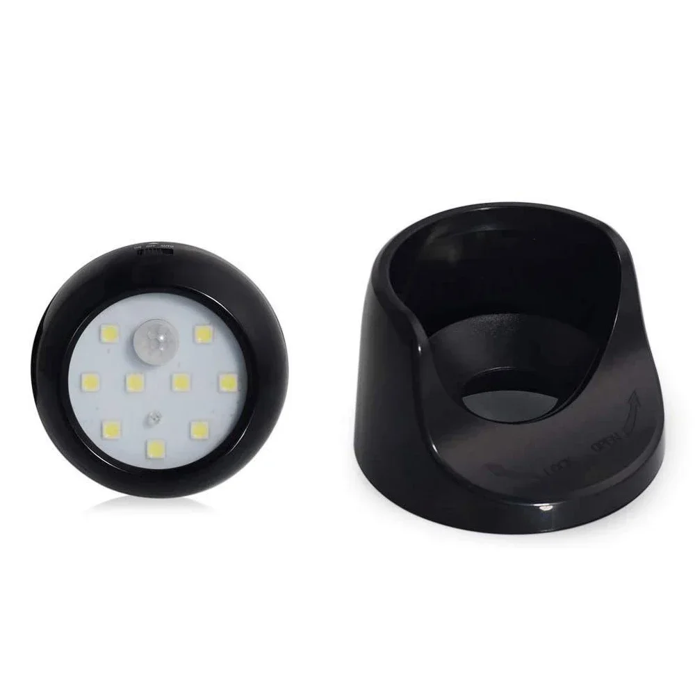 9 LED جدار أضواء ليلية 360 درجة دوران PIR محس حركة مصباح السيارات كاشف الأشعة تحت الحمراء داخلي في الهواء الطلق للداخلية في الهواء الطلق
