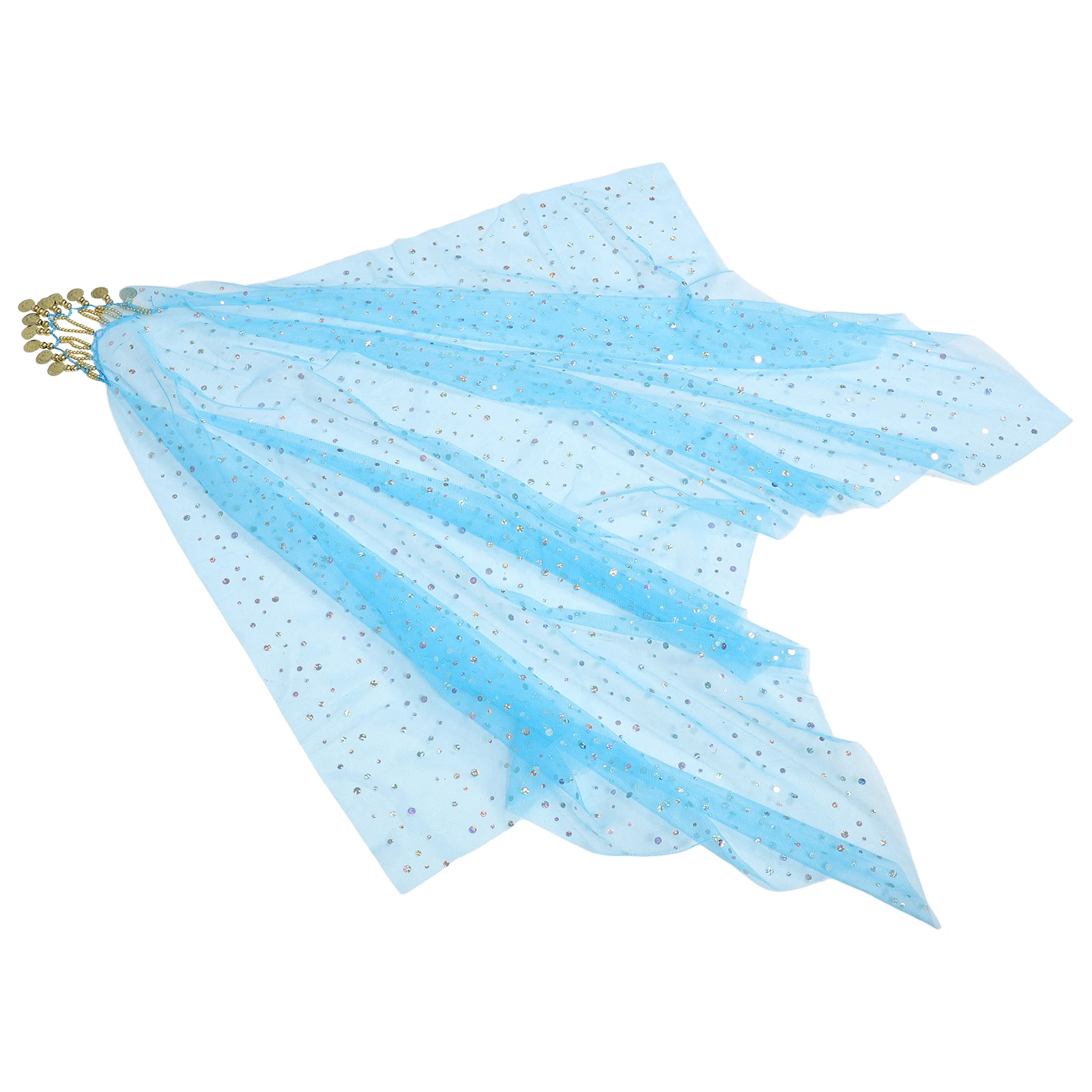 

1 Set Lightweight Polyester Belly Dancer Head Scarf Women Dance Headpiece Decorative Stage Accessory Indian Style Performance