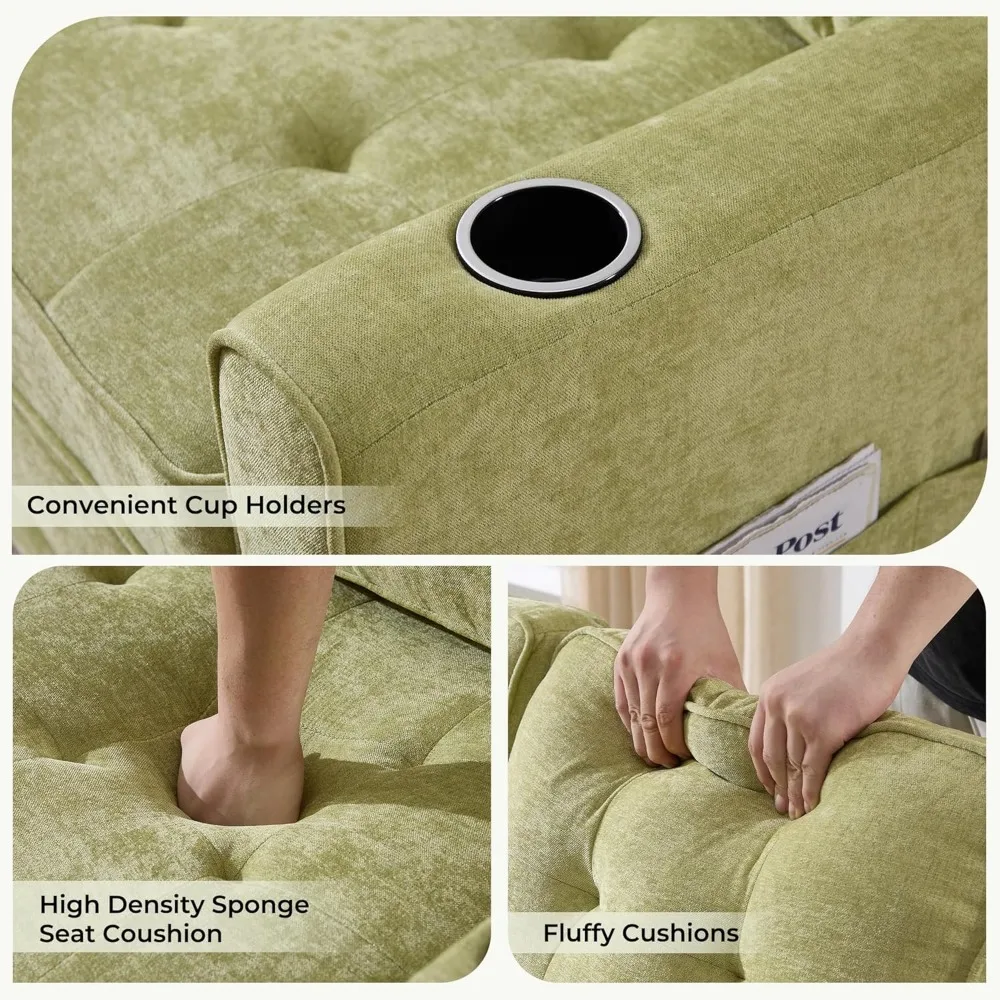 린넨 패브릭 컨버터블 소파 베드, 2-in-1 접이식 소파 침대, 풀아웃 러브시트 슬리퍼 소파, 접이식 플로어 푸톤 소파