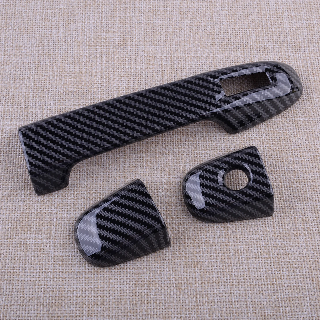 Carbon Fiber Style Side Smart Door Handle Cover Trim Set Fit For Scion FR-S Toyota GT86 Subaru BRZ