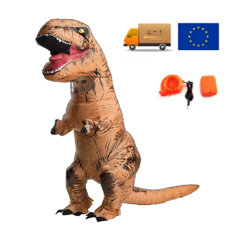 

Надувной костюм T-Rex для взрослых, необычный костюм динозавра, комбинезон стегозавра, костюм для косплея на Хэллоуин