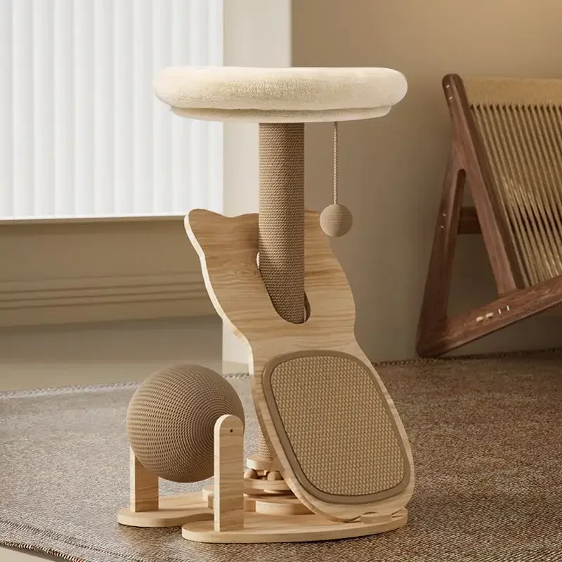 

Cat Scratching Rack, Wear-resistant, No Crumbs, Cat, Toy, Small, Scratching Board, Cat Litter, Integrated, Solid Wood
