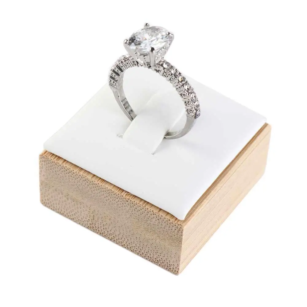 

Solid Color Ring Display Rack Vintage Wooden Jewelry Show Props Earrings Rings Organizer Ring Holder Case Wedding Ring Box