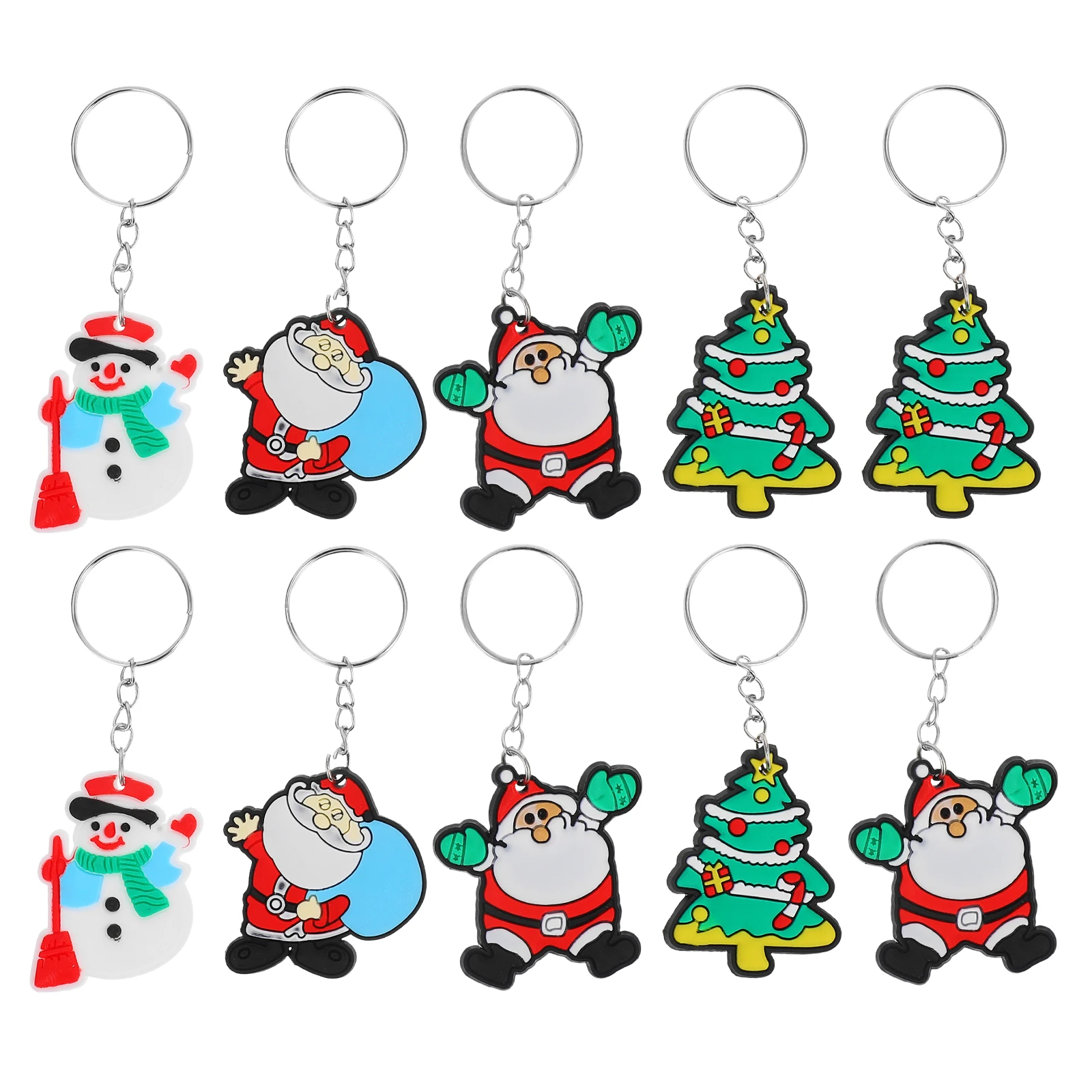 

30pcs Christmas Keychain Snowman Design Bag Car Phone Pendant Decoration Party Favor Gift Holiday Souvenir Keychain Decor