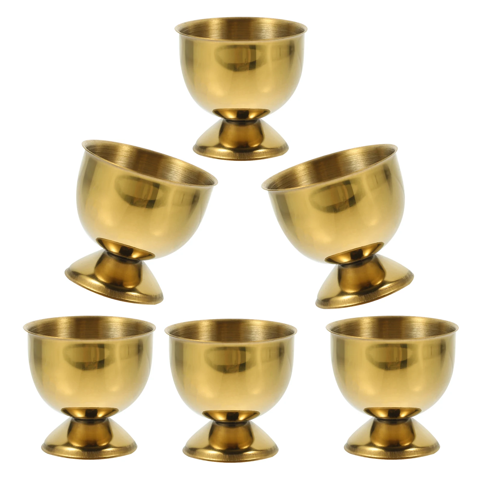 

6 Pcs Stainless Steel Egg Cup Holder Color Eggs Accessories Heat Corrosion Resistance Kitchen Bar Utensils