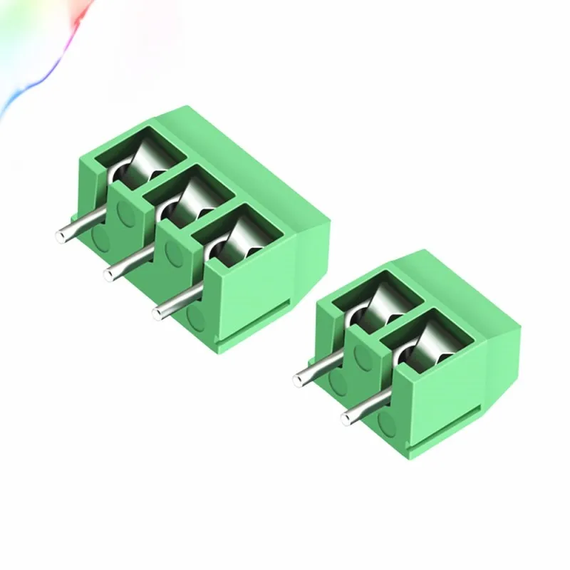 10 Uds KF301- 2P tornillo 5,0mm bloque de terminales 2 pines 3 pines conector de bloque de terminales pcb