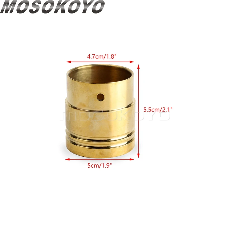 2Pcs Universal Brass Exhaust Tail Muffler Tip Pipe Cafe Racer For Harley Chopper Bobber Custom Honda Yamaha Exhaust Muffler End