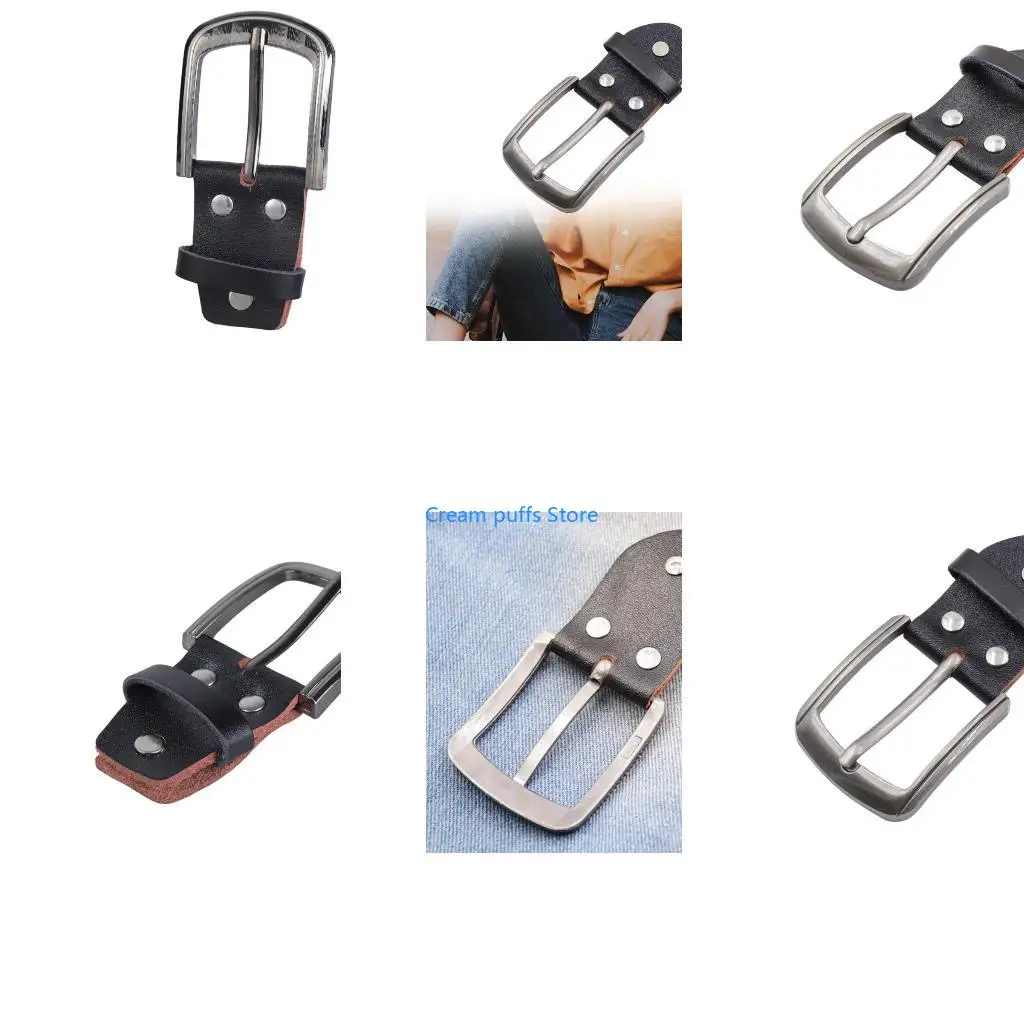 50LE Men Belt Buckle Replacement Single Prong Buckle Leather Craft Streetwear Gift