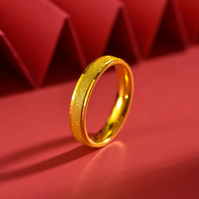 

Luxury 24K 9999 Pure Gold real gold Men's and Women's Sansheng III Ancient Faxon Ring Ring
