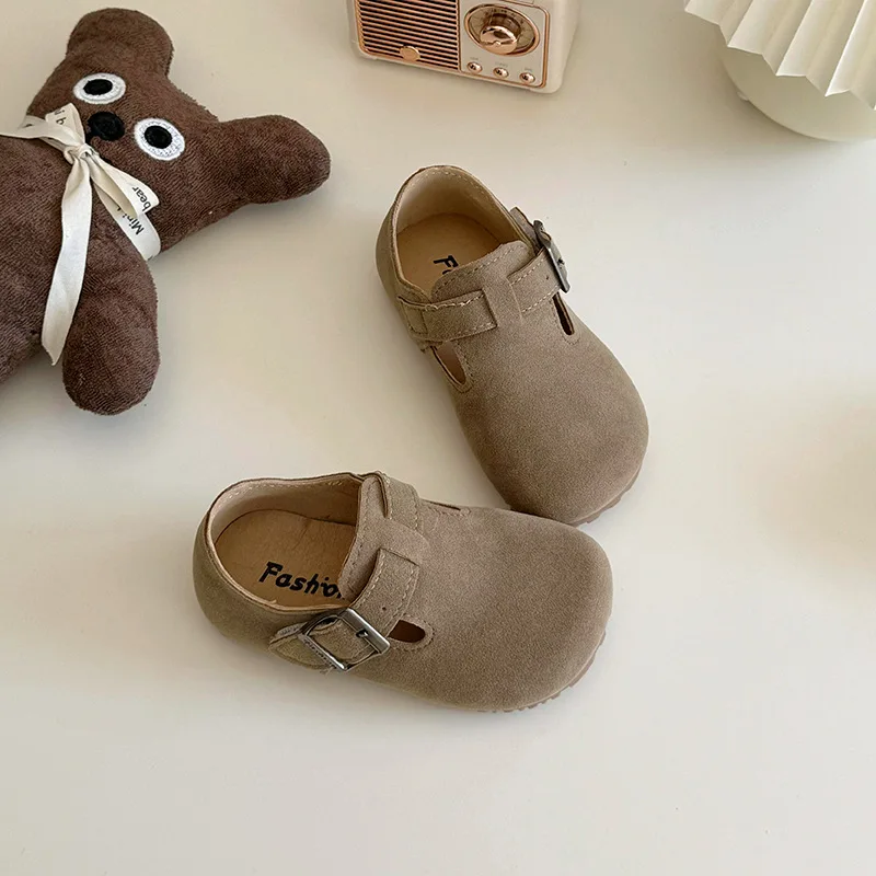 Girls 2024 Spring and Autumn New Soft Soled Baby Fashion Boy\'s Single Bean Shoes