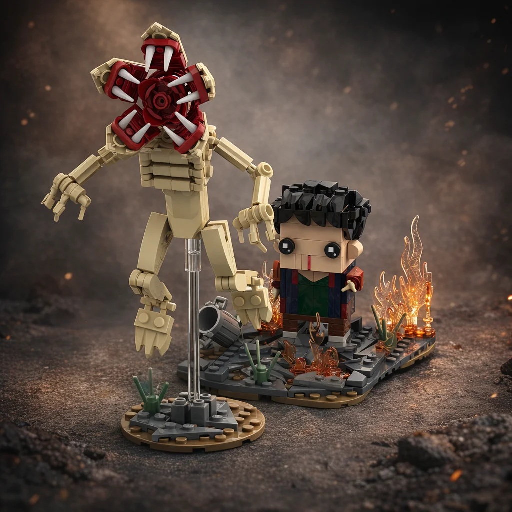 

MOC Post-Apocalyptic Zombie Hunter Building Blocks, Action Figure Model Kit, DIY Bricks Toy for Adults & Kids Gift