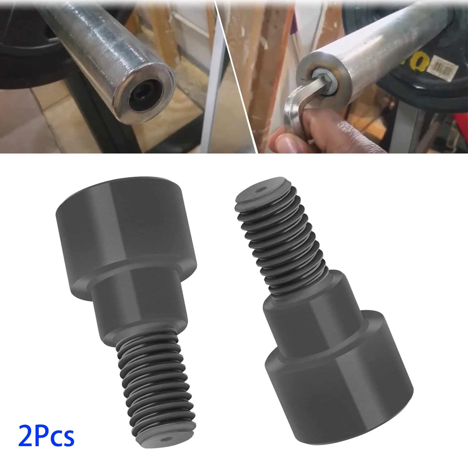 2Pcs Hex Bolts Perfect for Olympic, Curl, Tricep Bars, Dumbbell Bars for Dumbbell Olympic Weightlifting Overhead Press, Deadlift