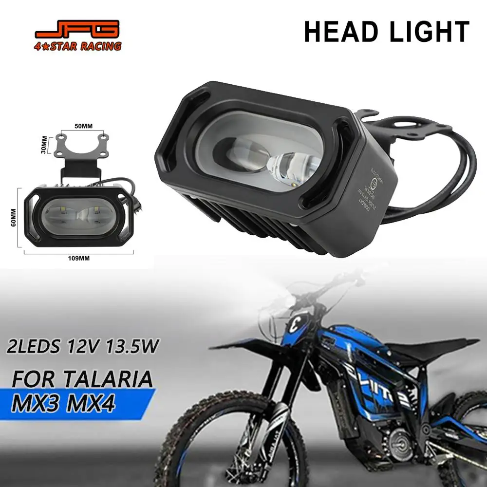 Headlight Head Light Lamp Headlamp 2LEDs 12V 13.5W Motorcycles Accessories For Talaria Sting MX3 Talaria MX4 Electric E-Bike