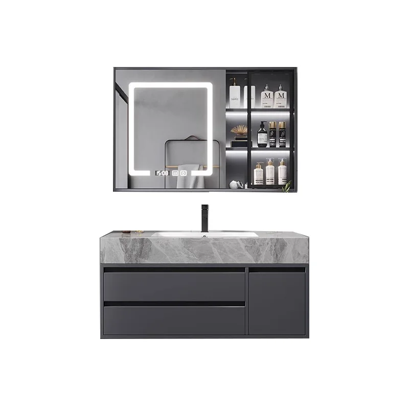 

Hotel slate ceramic, seamless basin, bathroom cabinet combination