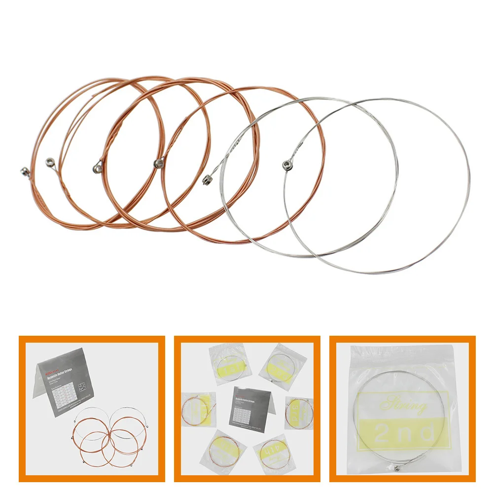 

6Pcs Phosphor Bronze Replacement Guitar Strings for Acoustic Bass Folk Guitar Accessories Music Parts Supplies